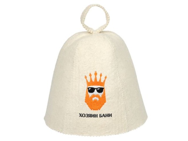 Шапка для бани и сауны с вышивкой 